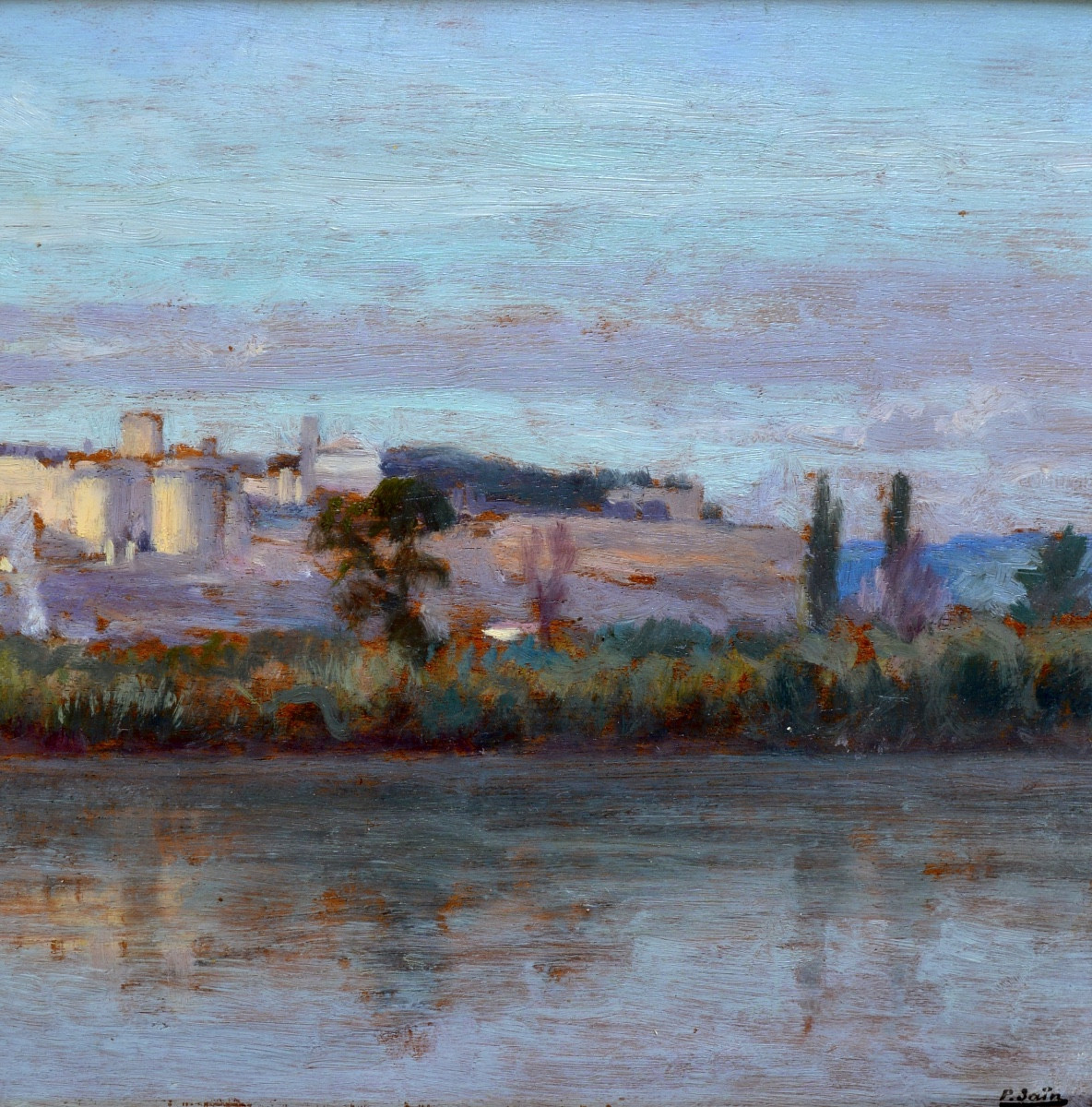 SAÏN Paul (1853-1908) "Fort Saint-André à Villeneuve-lez-Avignon " Provence Barthelasse Paris -photo-3