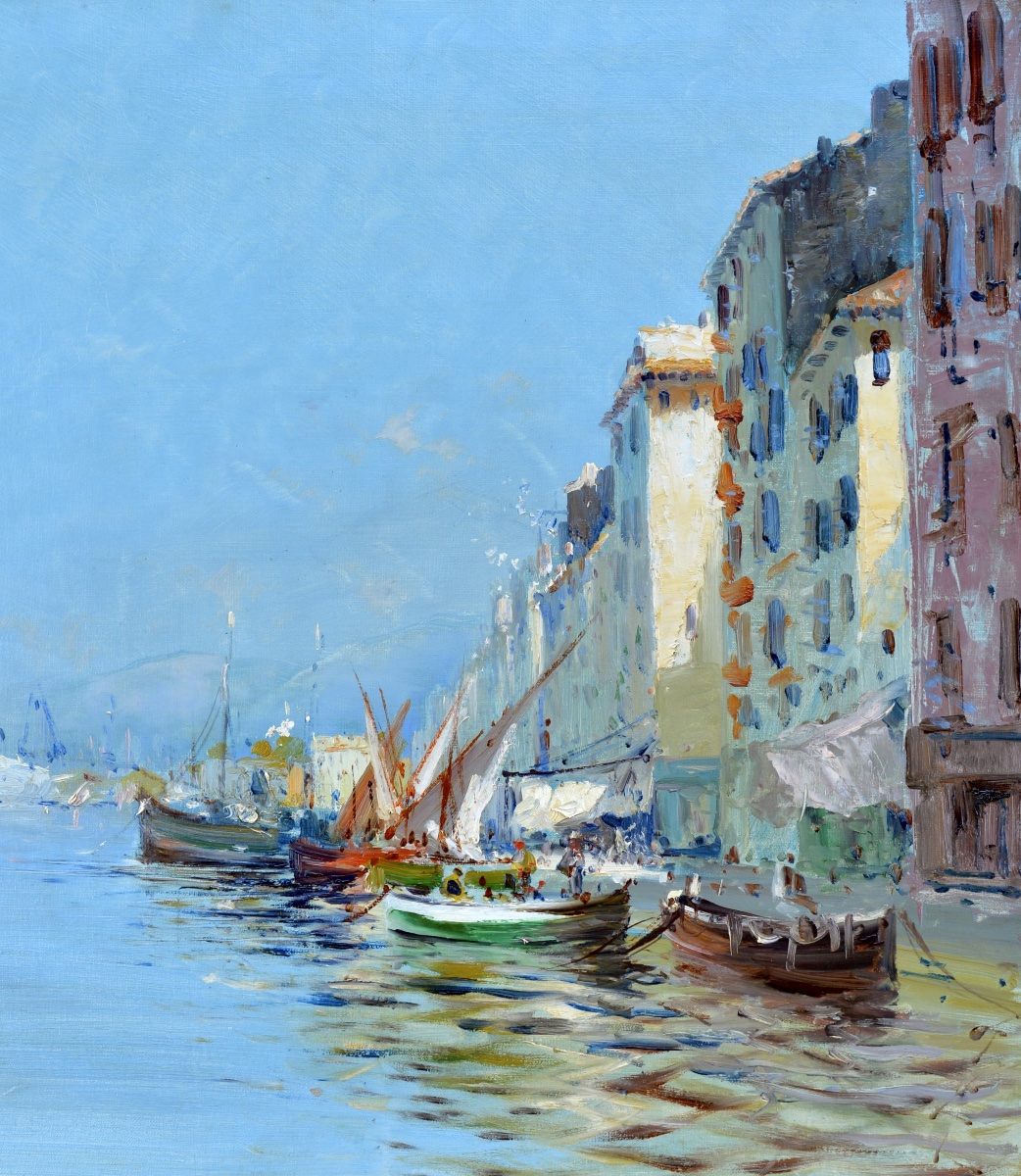Nattero Louis (1870-1915) " Toulon Harbour (var) " French Provence Marseille Paris -photo-3