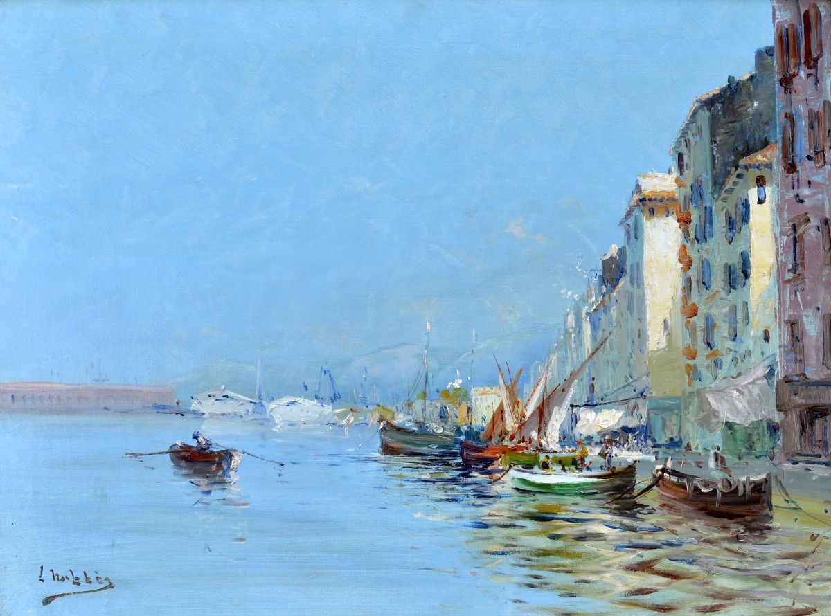 Nattero Louis (1870-1915) " Toulon Harbour (var) " French Provence Marseille Paris 