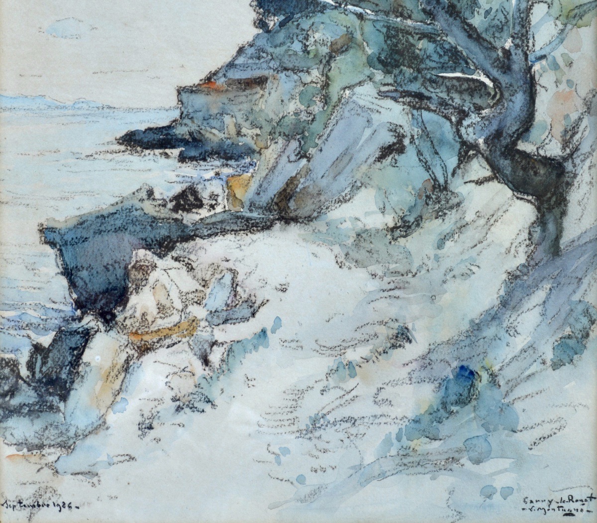 Montagne Louis (1879-1960) "customs Officers' Path At Carry-le-rouet" Marseille France Carry-photo-3
