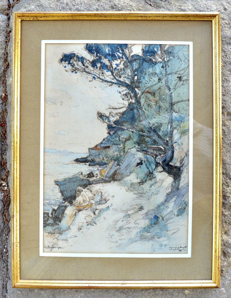 Montagne Louis (1879-1960) "customs Officers' Path At Carry-le-rouet" Marseille France Carry-photo-4