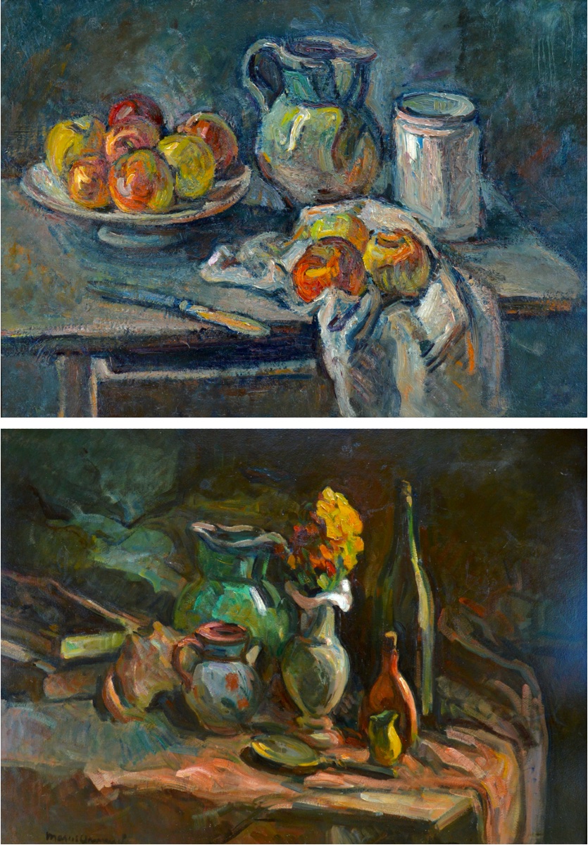 Arnaud Marcel (1877–1956) “still Life With Fruit” And “still Life With Flowers” Aix Provence 