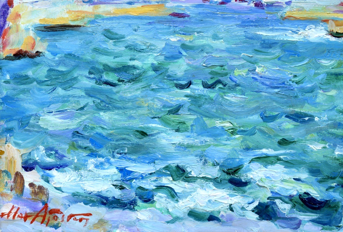 AGOSTINI Max (1914-1997) "Entrée du port et vue de la ville de Cassis" Provence Marseille Paris-photo-1
