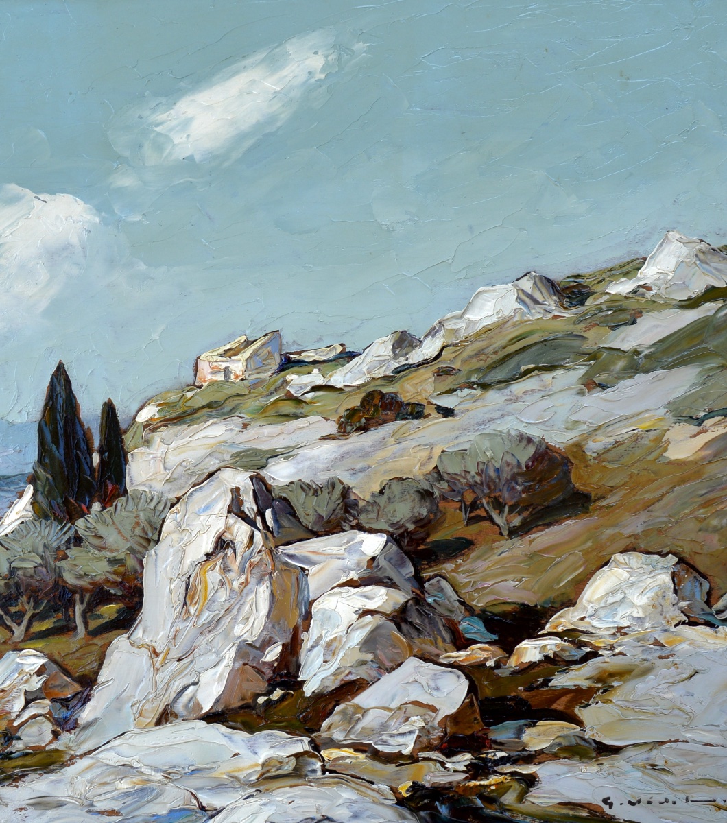 Vidal Gustave (1895–1966) “path Along The étang De Berre” Provence Istres Avignon Marseille -photo-3