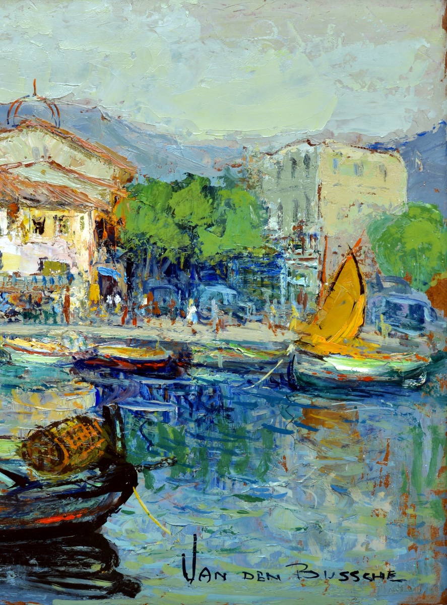 Van Den Bussche, Fernand (1892–1975) “the Port Of Cassis” Provence Marseille Belgium French-photo-3