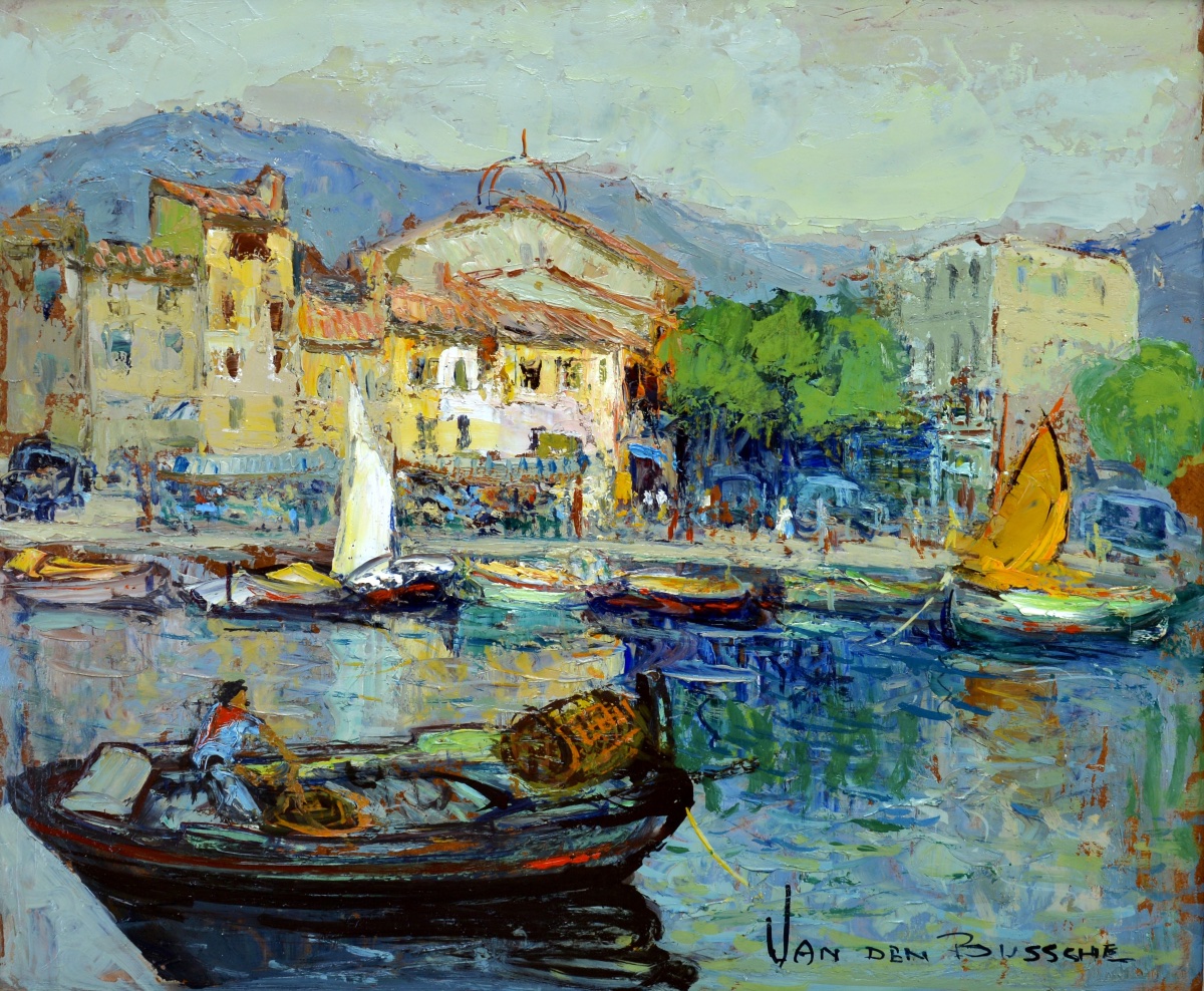 Van Den Bussche, Fernand (1892–1975) “the Port Of Cassis” Provence Marseille Belgium French