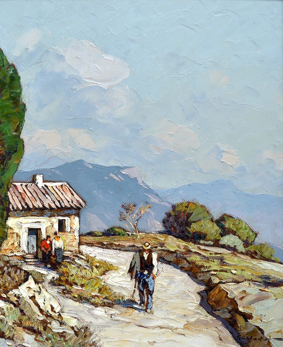 Vidal, Gustave (1895–1966) “mazet With Cypress Trees In The Alpilles” Provence Avignon Paris-photo-3