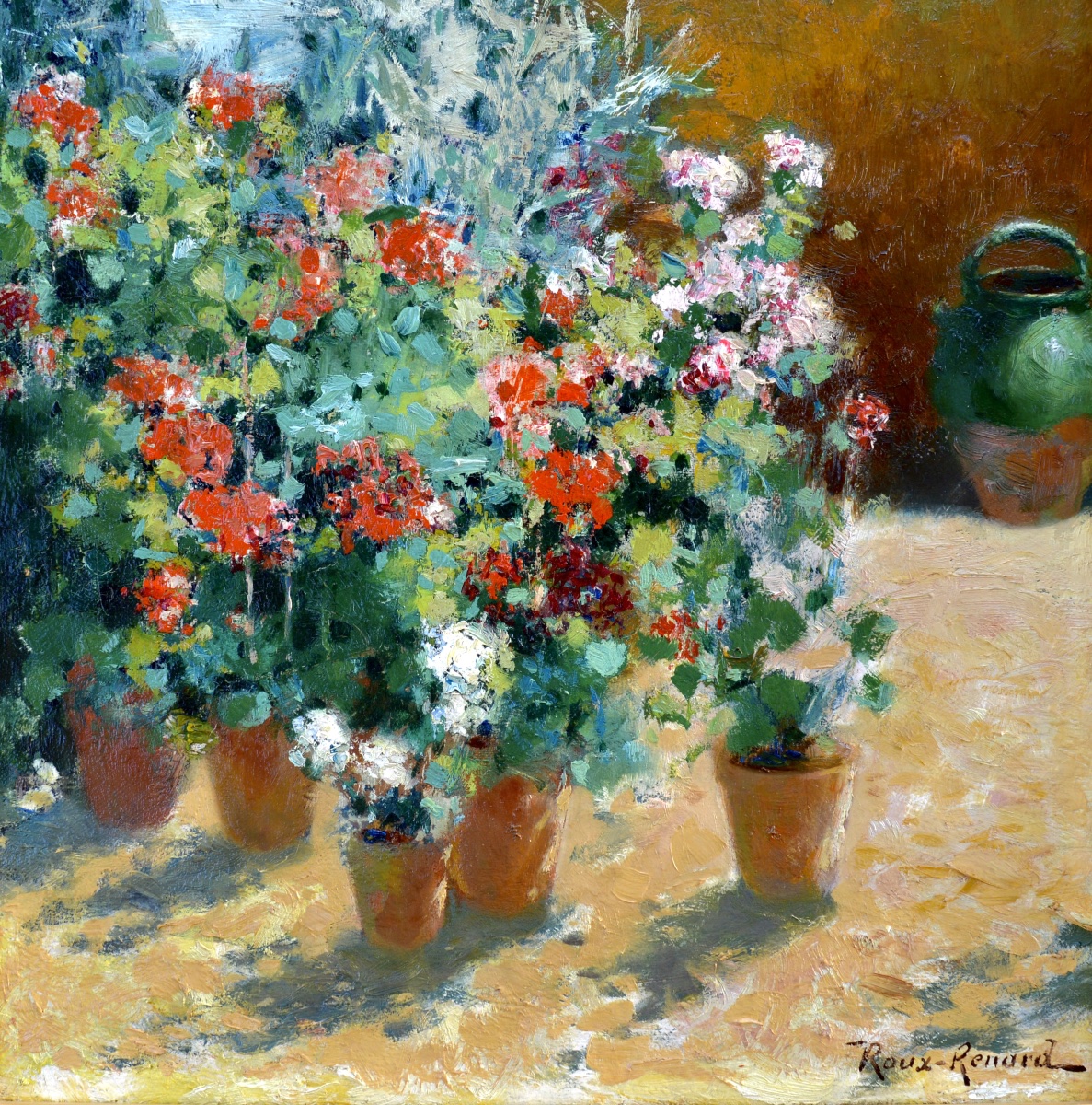Roux-renard Marius (1870–1936) “the Terrace With Geraniums In Villeneuve Lez Avignon” Provence-photo-4