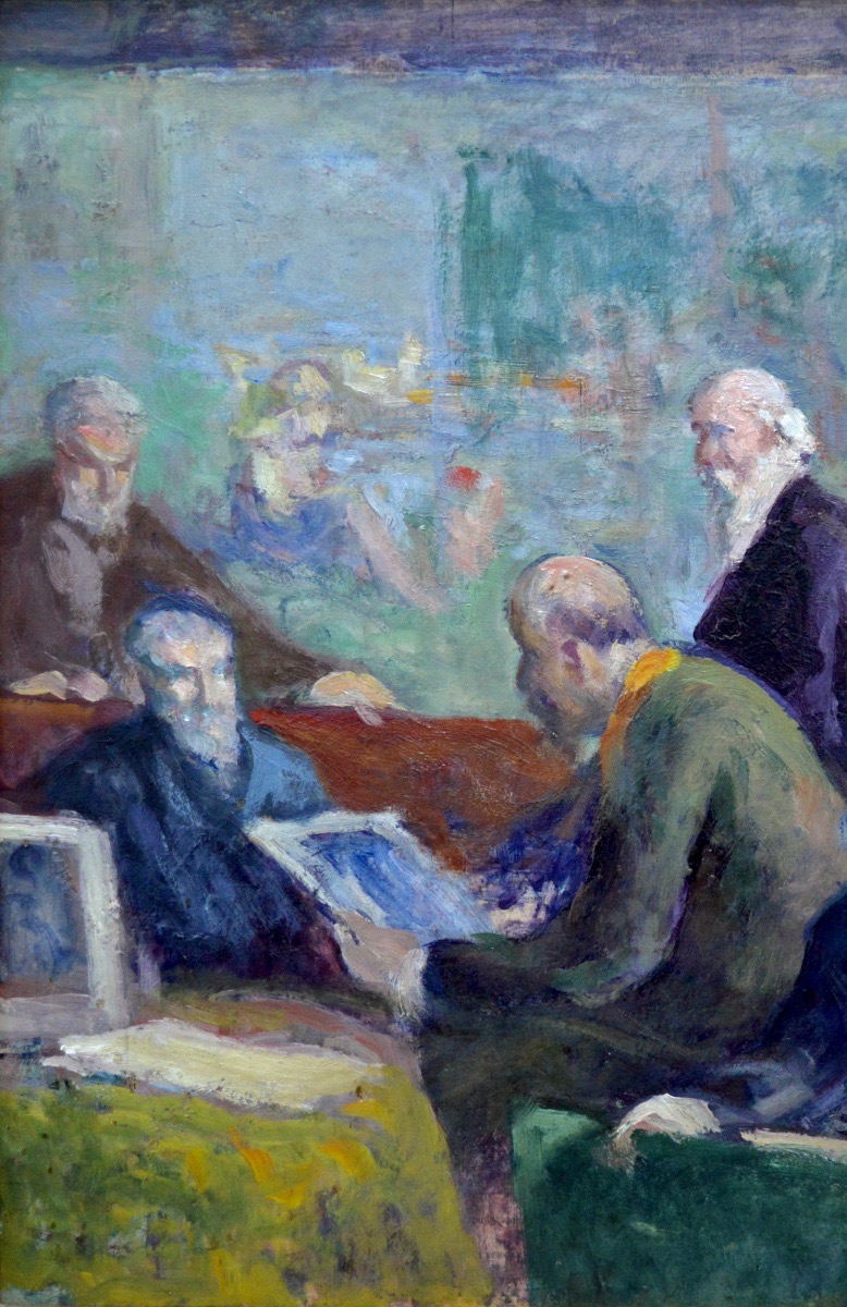 Maximilien LUCE (1858-1941) « Le jury après l'exposition » Paris Pissarro Signac France-photo-2