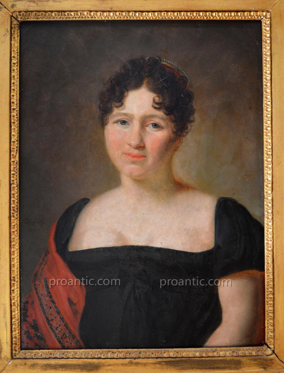 DELAPLACE Jacques (1767-1831) "Portrait de madame 1812" Empire Napoleon-photo-2