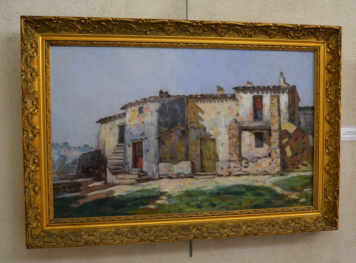 Pegurier Auguste (1856-1936) "mas On The Heights Of Saint Tropez" Var Ramatuelle Provence  Cogolin-photo-2