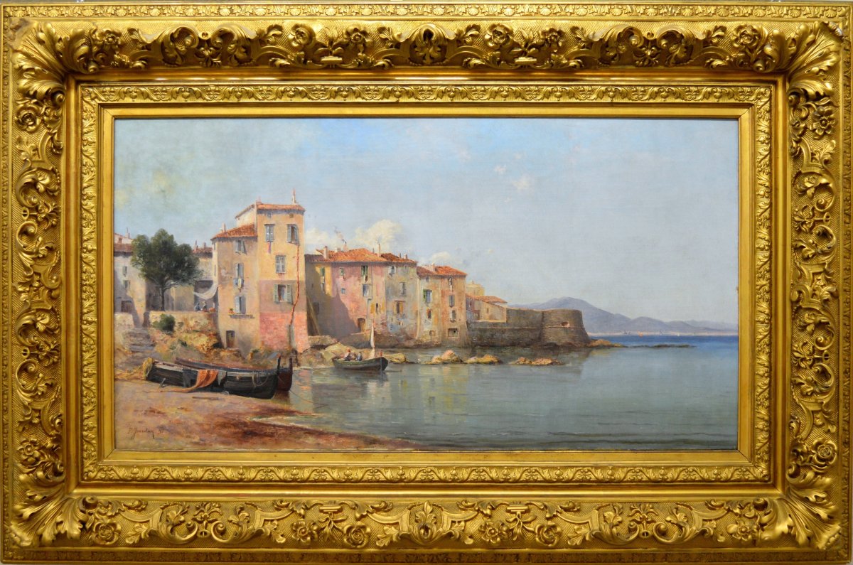 Jourdan Ferdinand Louis (1851-1909) "tour Vieille Distric In Saint Tropez 1892" Var Provence Courdouan France Toulon Ramatuelle Pegurier