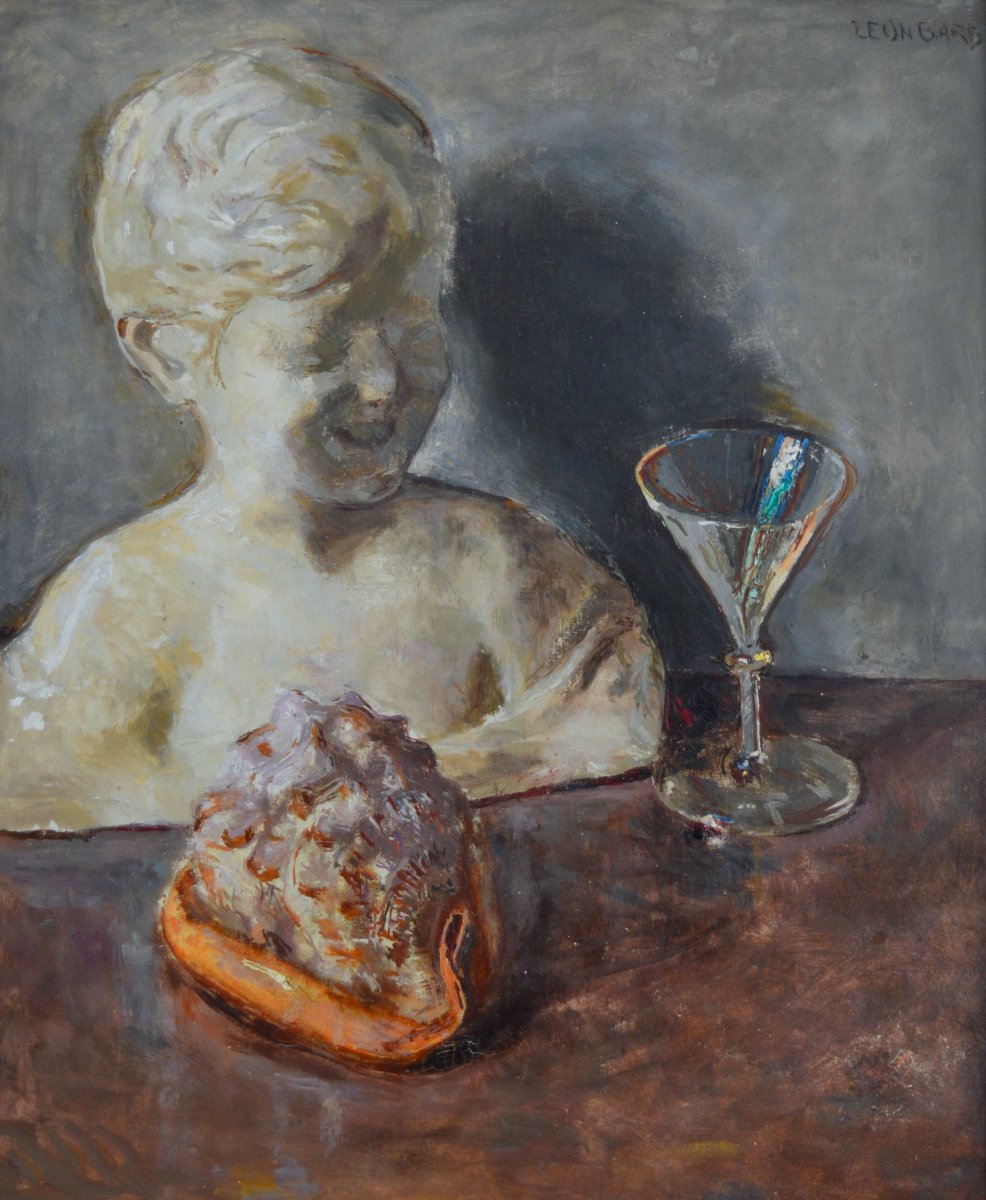 Gard Léon (1901-1979) "still Life With The Laughing Child And The Shell" Paris Donatello Tulle