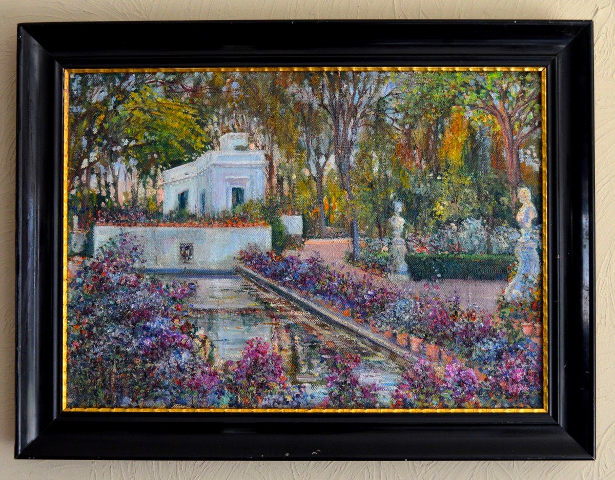  ROUBTZOFF Alexandre (1884-1949)"Jardin de Ben Negro à Bizerte, Tunisie" Tunis Russie RUBCOV Saint Petersbourg Orientaliste -photo-2