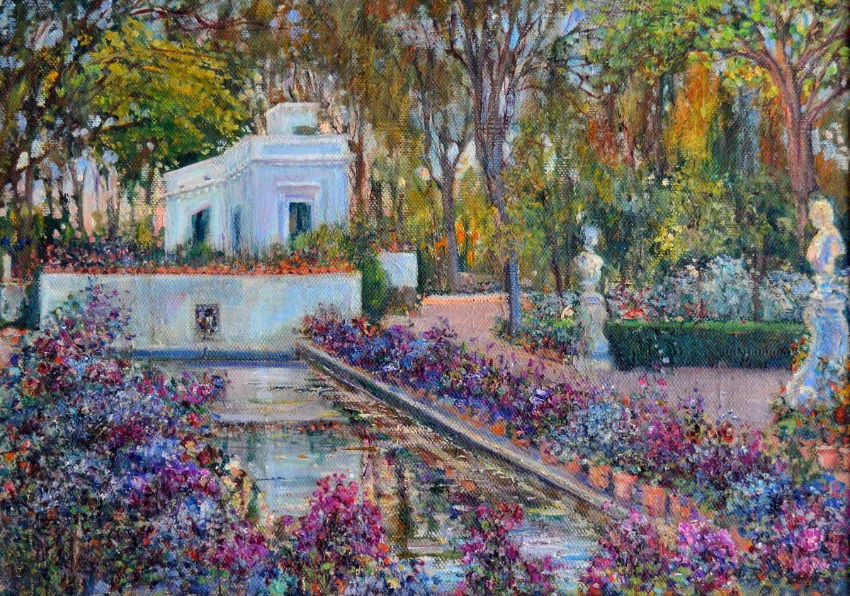  ROUBTZOFF Alexandre (1884-1949)"Jardin de Ben Negro à Bizerte, Tunisie" Tunis Russie RUBCOV Saint Petersbourg Orientaliste 