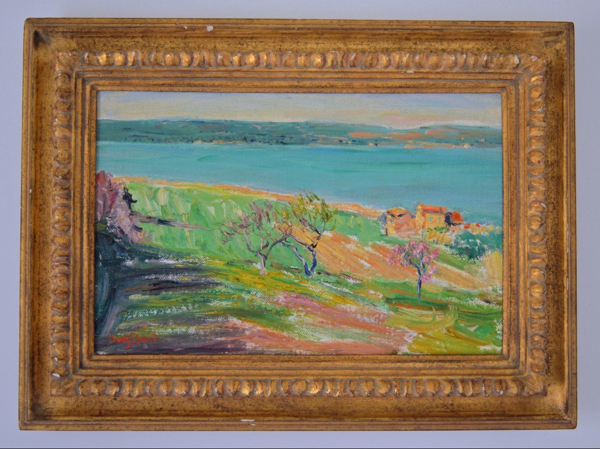 SEYSSAUD René (1867-1952)« Vue de l'étang de Berre » Martigues Marseille Avignon Paris Provence-photo-2