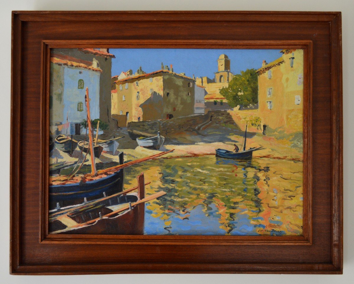 BRONDY Mattéo (1866-1944) "Quartier de la Ponche à Saint-Tropez" Provence Fauvisme France Paris Var Ramatuelle-photo-2