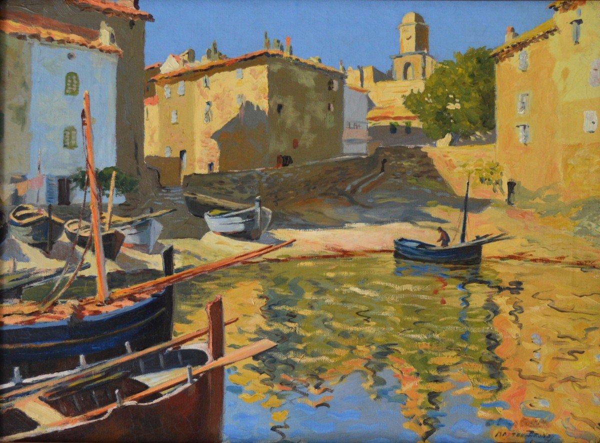 BRONDY Mattéo (1866-1944) "Quartier de la Ponche à Saint-Tropez" Provence Fauvisme France Paris Var Ramatuelle
