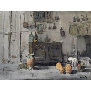 Montagne Louis (1879-1960) “grandma’s Kitchen” Avignon Provence Pontmartin Gard Montagné