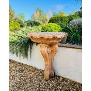 Fountain Or Fountain In Stone In The Shape Of A Shell Marseille Provence France