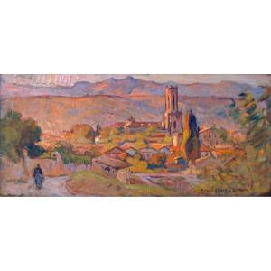 ARNAUD Marcel (1877-1956)"Panorama de la ville d'Aix en Provence " Marseille Cézanne Ravaisou