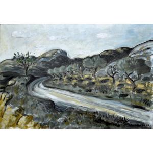 CHABAUD Auguste (1882-1955) «Champ d'oliviers dans la montée de Frigolet » Graveson Provence