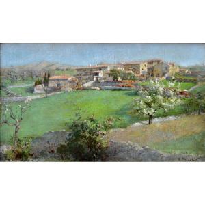 Grivolas Antoine (1843-1902) "the Hamlet Near Avignon" Provence Alpilles Vaucluse Paris Sault