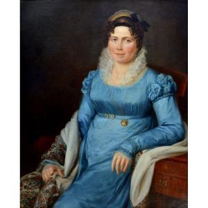 Mademoiselle Riviere (18th-19th) “portrait Of A Woman With A Pearl Diadem” Paris Moscow Castle