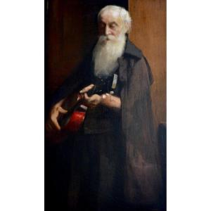 ZWILLER Augustin (1850-1939) "Le Joueur de guitare " Mulhouse Henner Alsace Paris Didenheim 