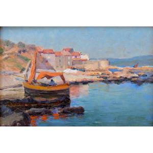 BARBERIIS Eugène de (1851-1937) «Quartier des pêcheurs, Saint-Tropez» Provence Ponche Var Paris