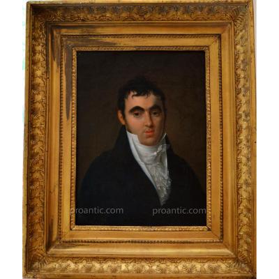 DELAPLACE Jacques (1767-1831) "Portrait de monsieur, 1810" Empire Napoleon