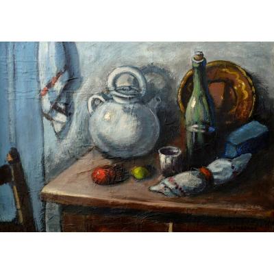 Chabaud Auguste (1882-1955) "kitchen Corner" Graveson Grivolas Marseille Fauve Nîmes Paris Avignon Seyssaud