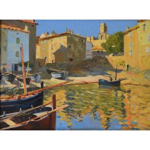 BRONDY Mattéo (1866-1944) "Quartier de la Ponche à Saint-Tropez" Provence Fauvisme France Paris Var Ramatuelle