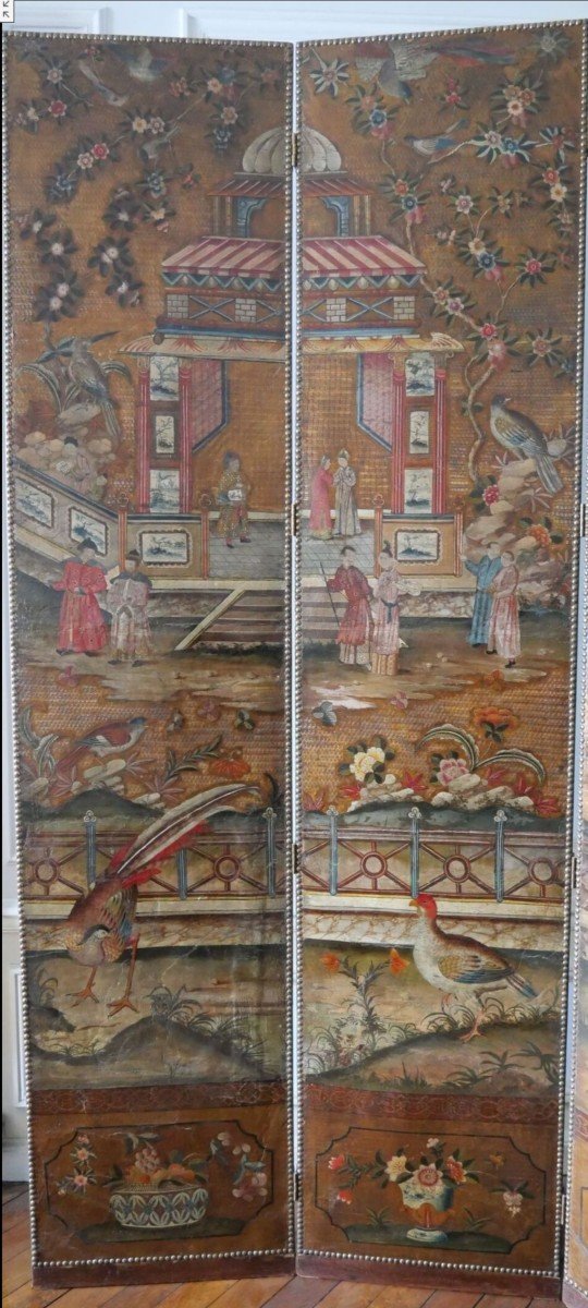 Malines Leather Screen 18th-photo-2