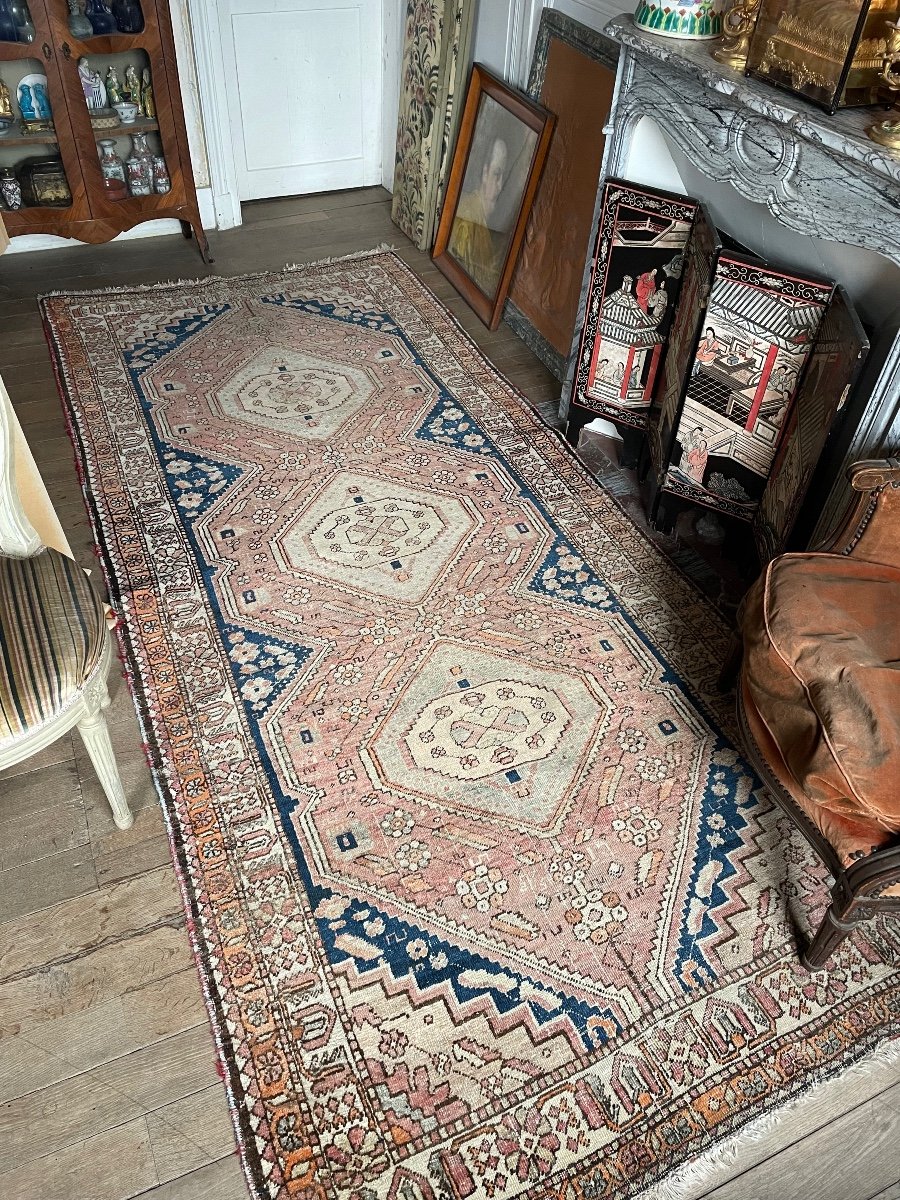 Large Oriental Rug With Geometric Garden Pattern-photo-2