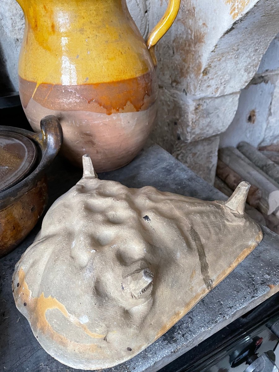 Old Glazed Terracotta Mold -photo-3