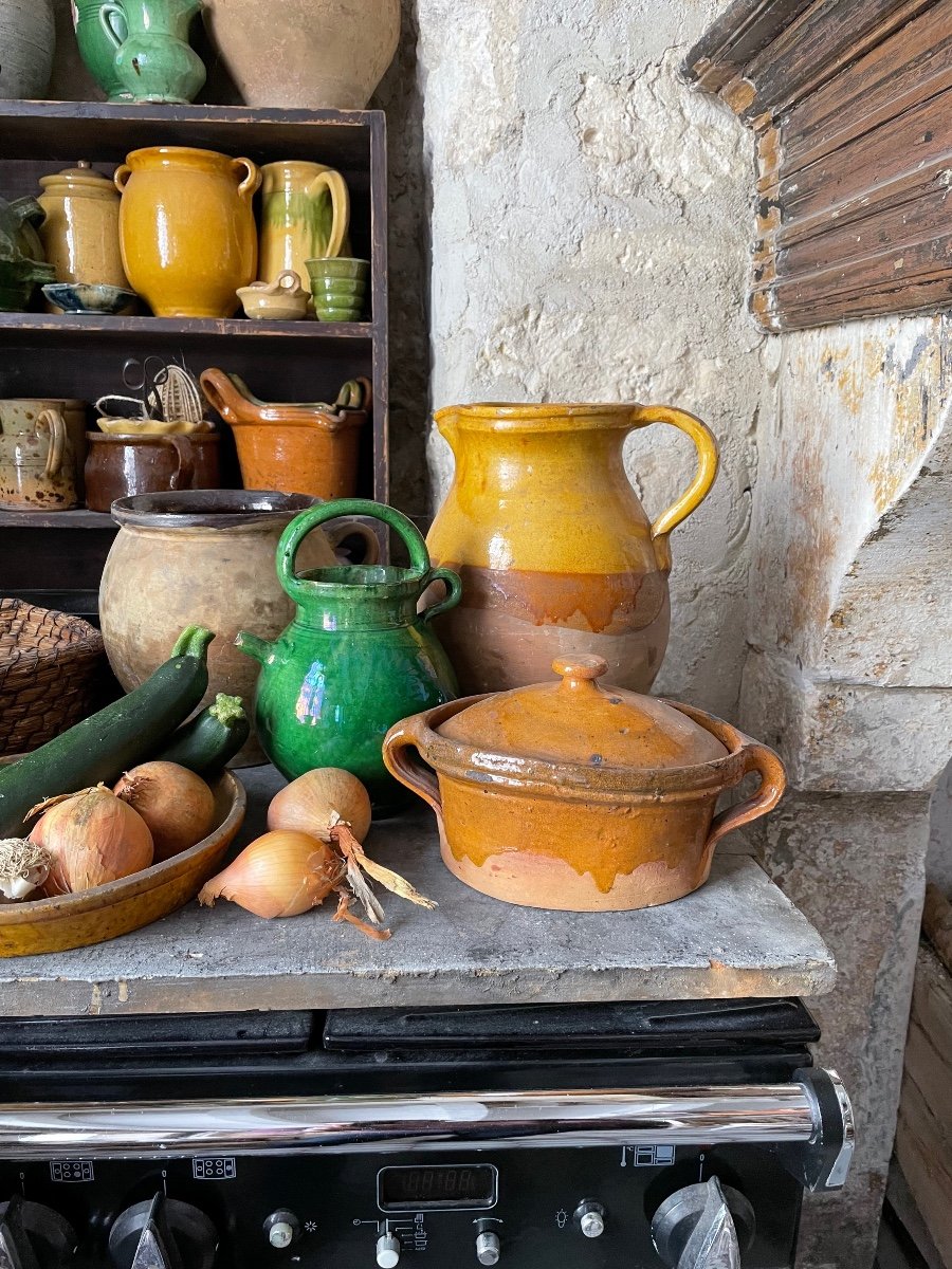 Green Glazed Terracotta Pitcher-photo-4