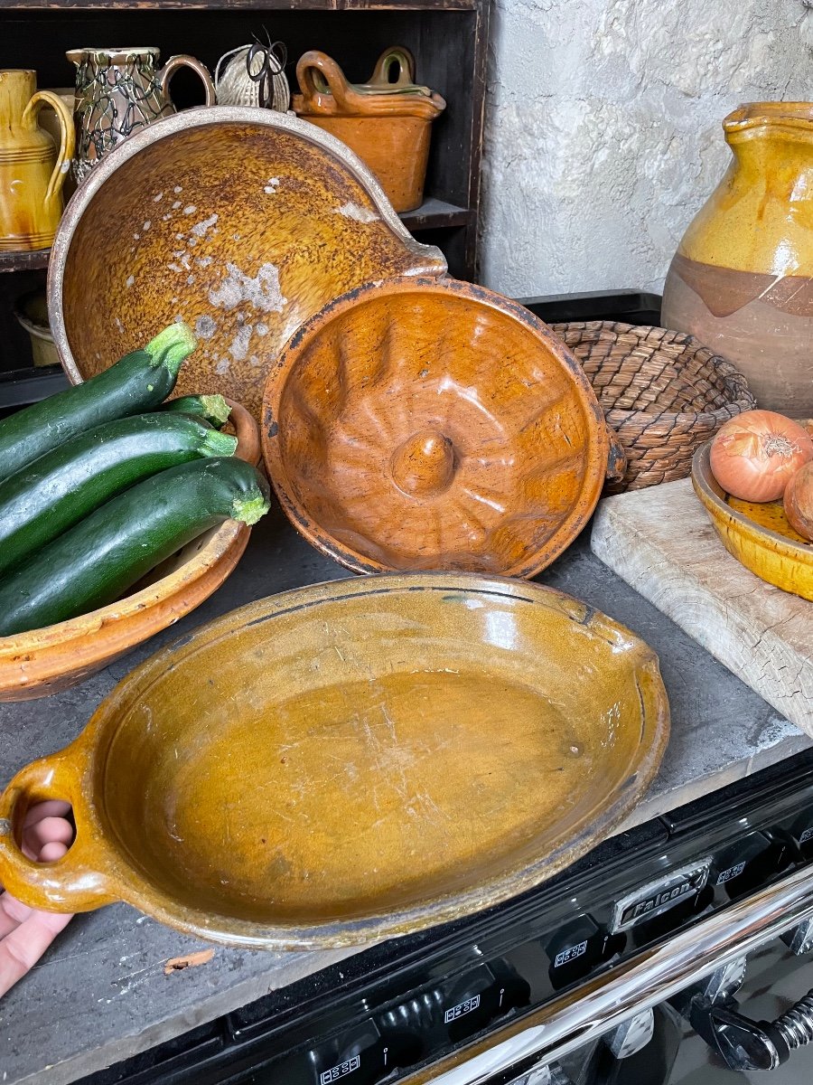 Large Glazed Terracotta Dish -photo-2