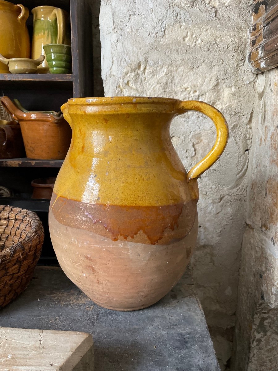 Large Glazed Terracotta Jug -photo-2