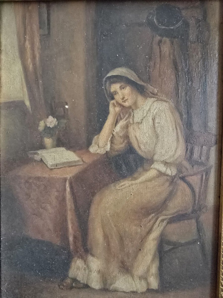 Paire De Tableaux Romantiques-photo-3