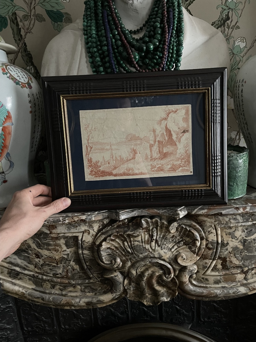 Sanguine Print In Flemish Frame