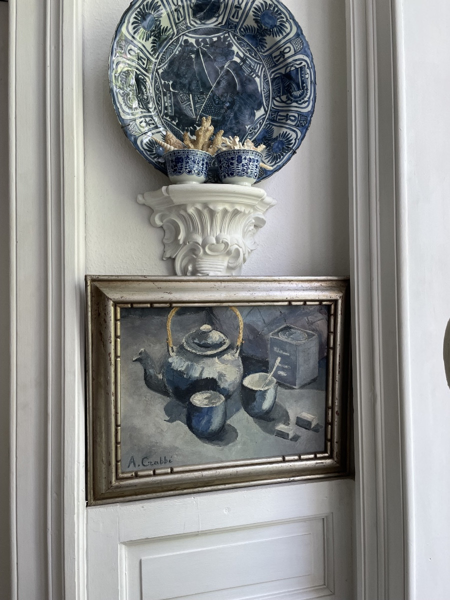 Still Life, Oil On Canvas E. Crabbé