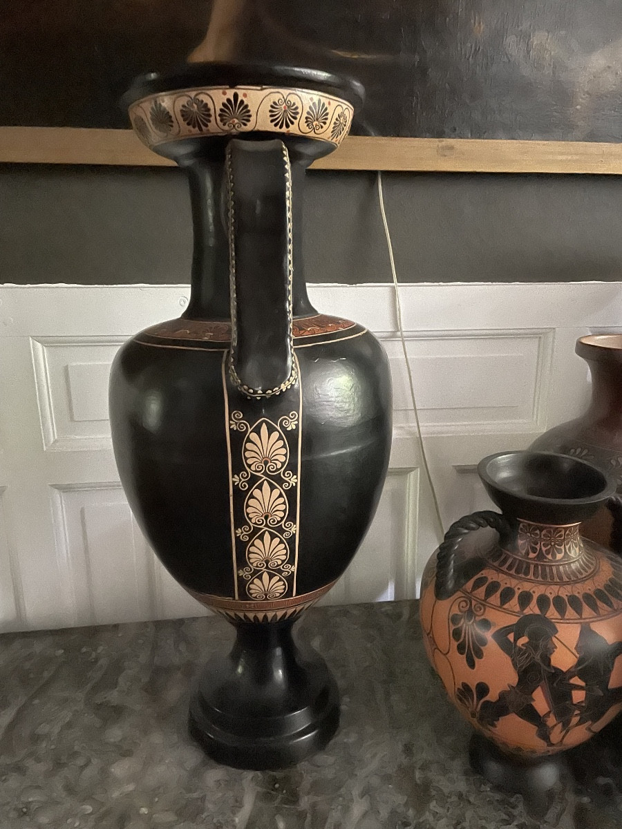 Very Large Greek Vase With Patterns -photo-2