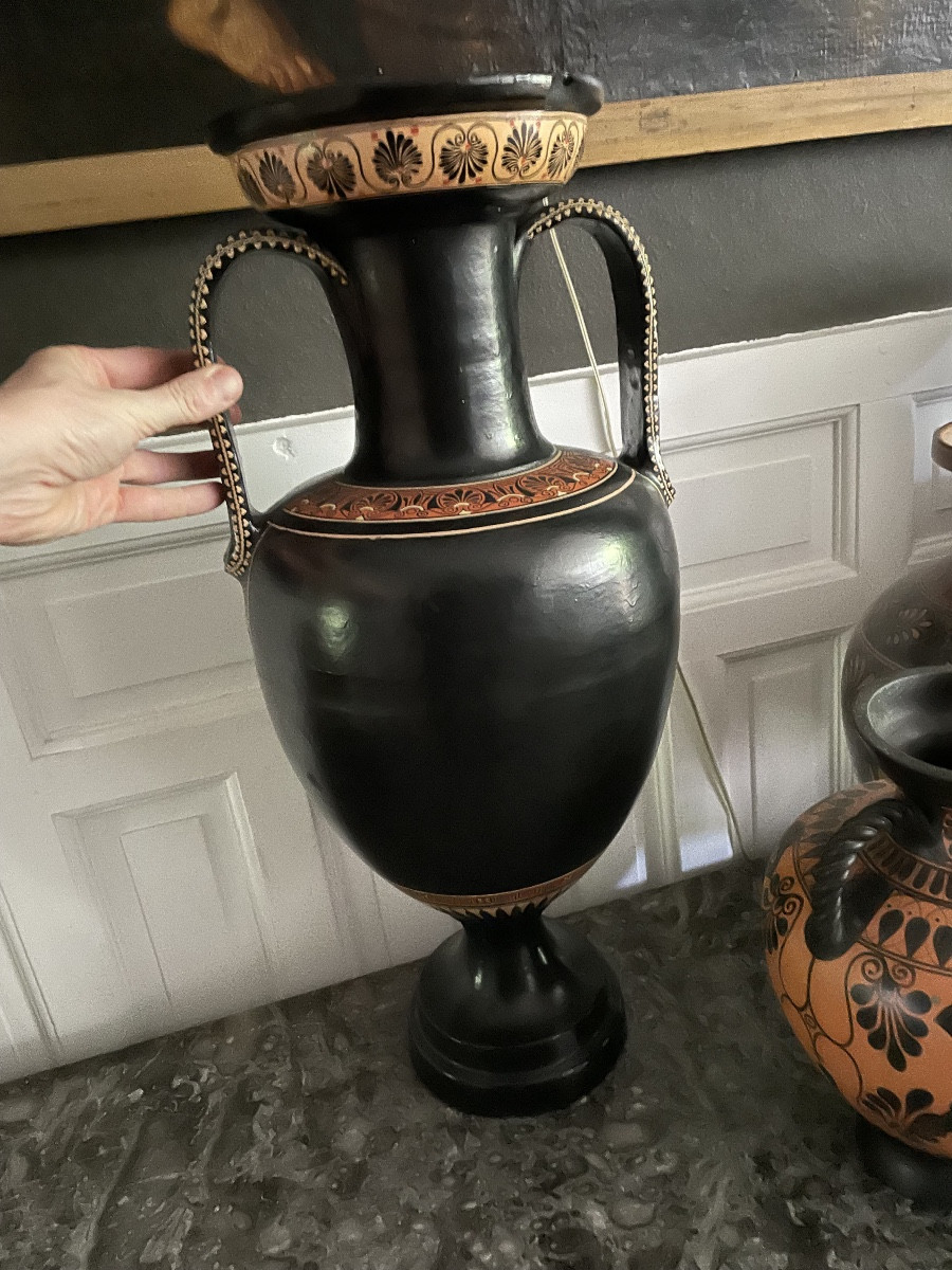 Very Large Greek Vase With Patterns 