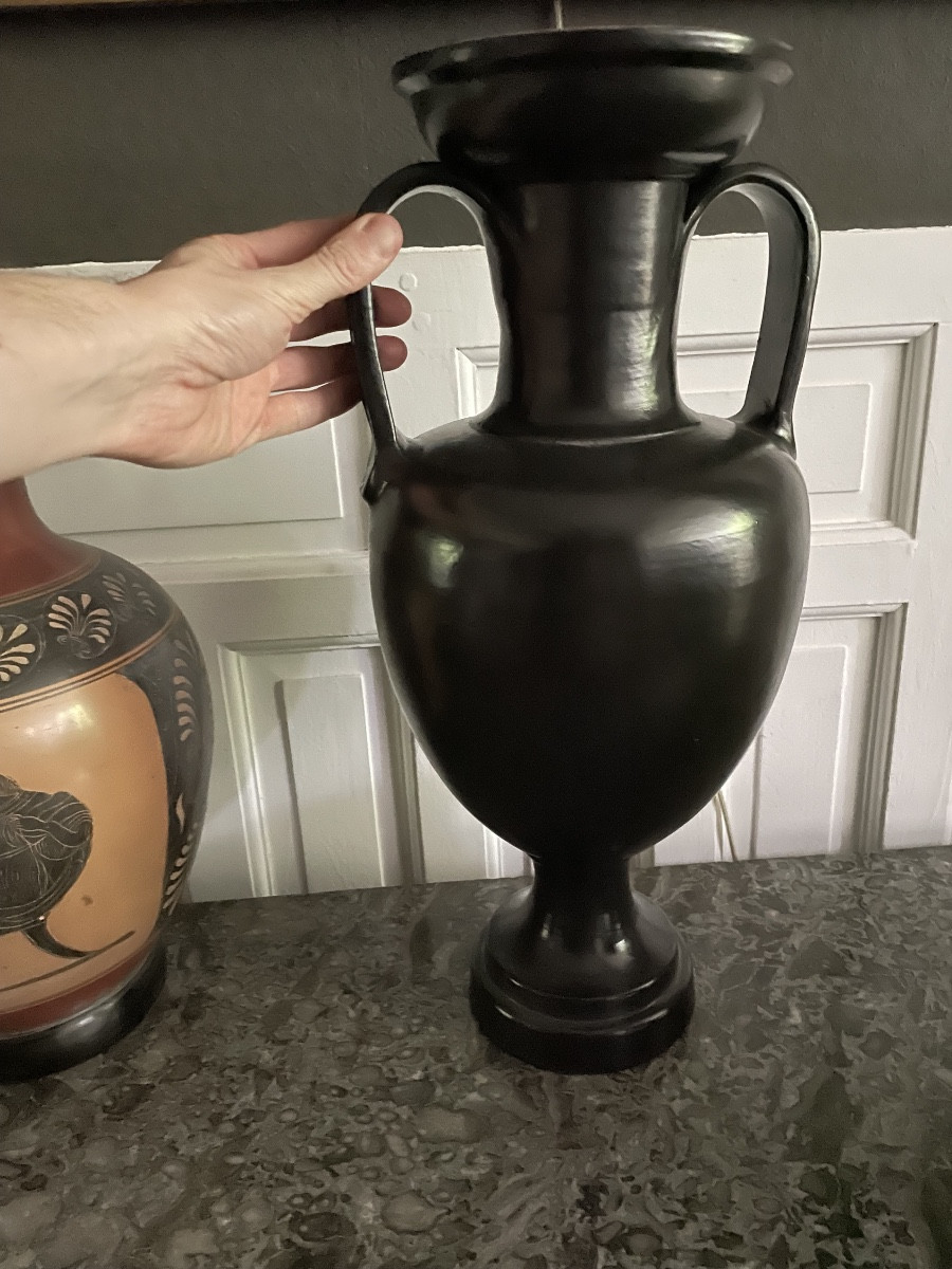 Large Black Greek Vase