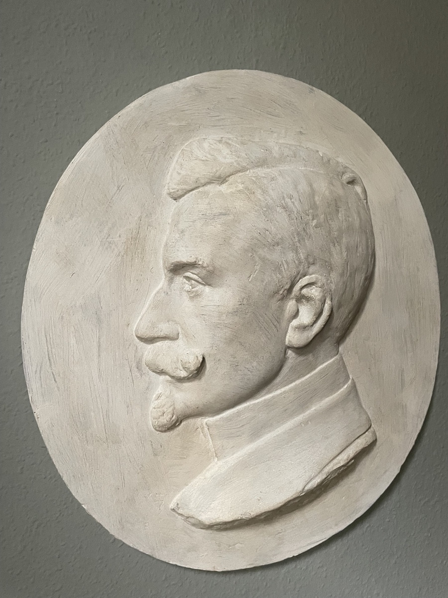 Plaster Medallion By Alfred Belpaire-photo-3