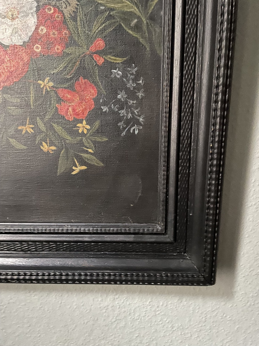 Oil On Canvas In The Style Of A 17th Century Dutch Painting-photo-2