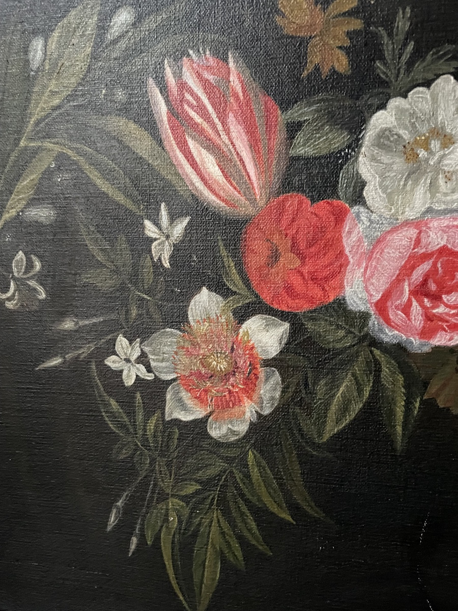 Oil On Canvas In The Style Of A 17th Century Dutch Painting-photo-4