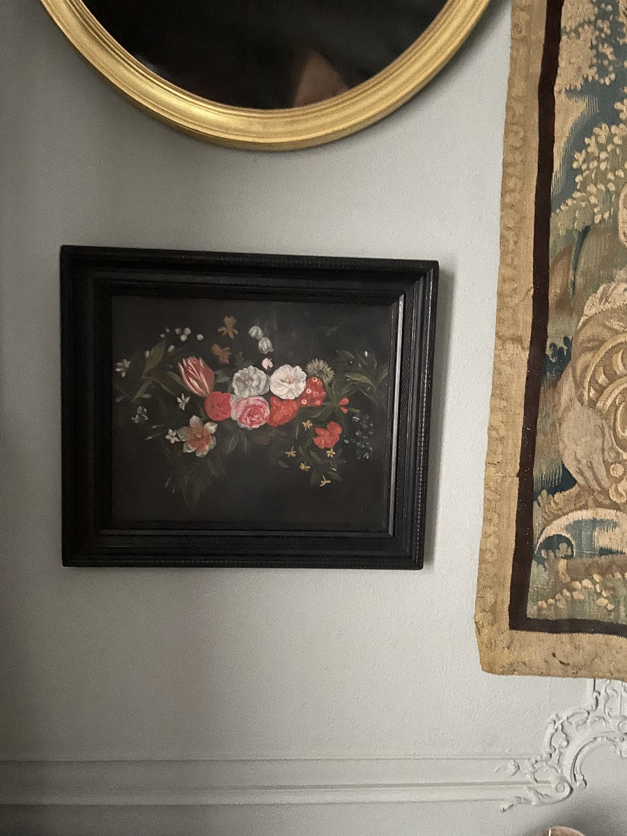 Oil On Canvas In The Style Of A 17th Century Dutch Painting-photo-1