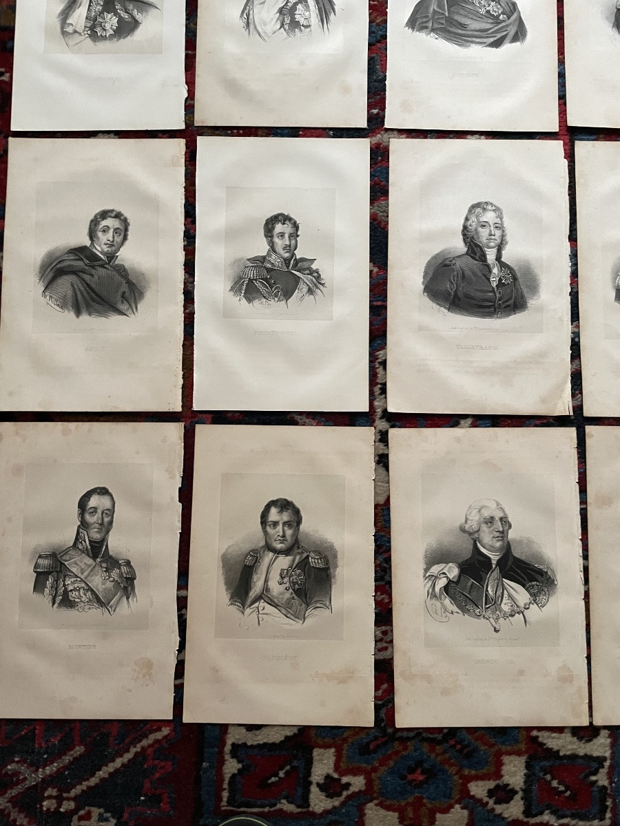 Lot d’estampes de 28 hommes du 18ieme-photo-3